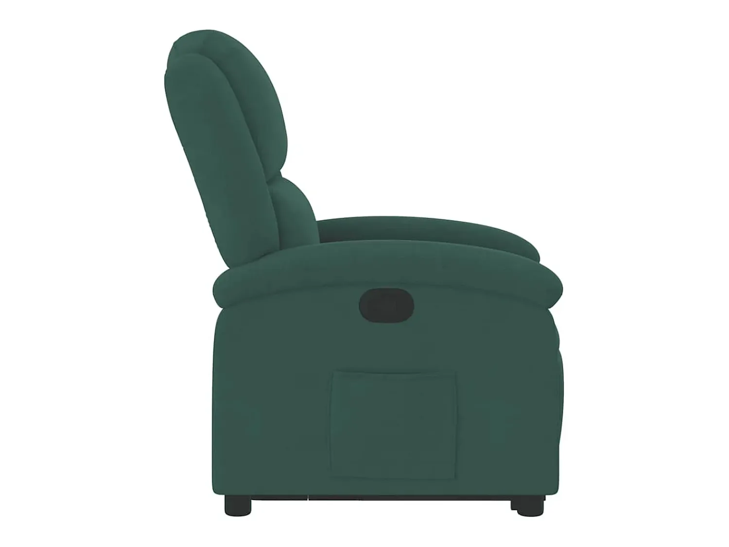 Best Poltrona Confortável | Poltrona reclinável elevatória veludo verde-escuro SHL523883 Verde pinho