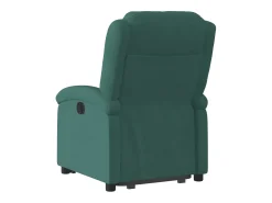 Best Poltrona Confortável | Poltrona reclinável elevatória veludo verde-escuro SHL523883 Verde pinho
