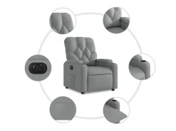 Poltrona* Poltrona Confortável | Poltrona reclinável elétrica tecido -claro SHL538704 Cinzento