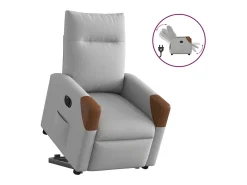 Poltrona* Poltrona Confortável | Poltrona reclinável elevatória elétrica tecido -nublado SHL721486 Cinzento