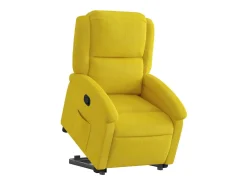 Poltrona| Poltrona Confortável | Poltrona reclinável elevatória veludo SHL277039 Amarelo