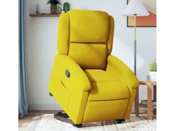 Poltrona| Poltrona Confortável | Poltrona reclinável elevatória veludo SHL277039 Amarelo
