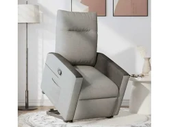 Best Poltrona Confortável | Poltrona reclinável elevatória tecido -nublado SHL106104 Cinzento