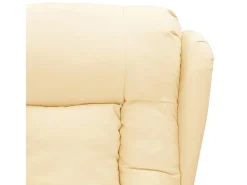 Online Poltrona Confortável | Poltrona reclinável elétrica couro artificial cor SHL329878 Creme