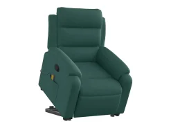 Poltrona| Poltrona Confortável | Poltrona reclinável elevatória de massagens tecido verde-escuro SHL166268 Verde pinho