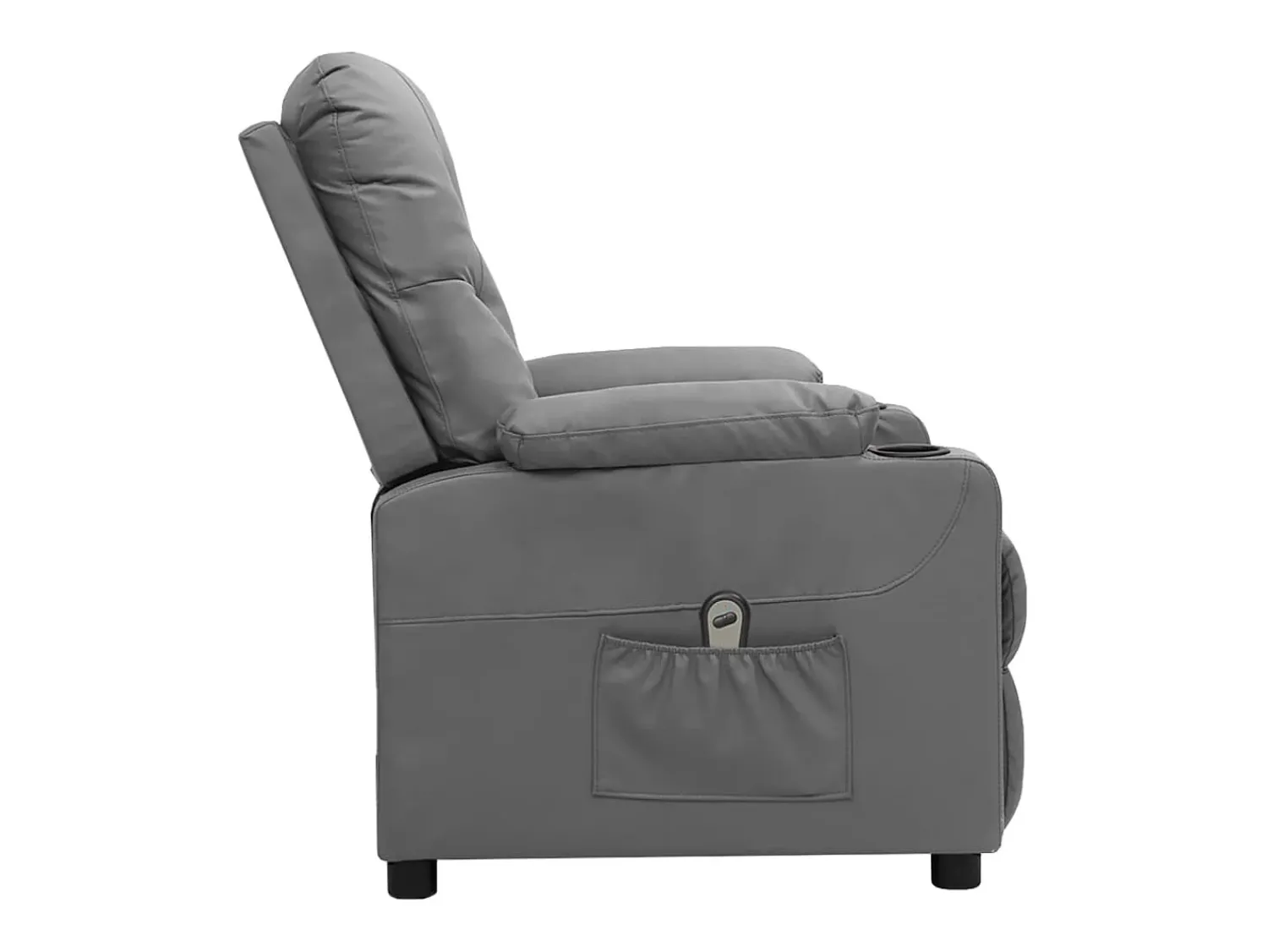 Poltrona* Poltrona Confortável | Poltrona reclinável elétrica couro artificial SHL870497 Cinzento