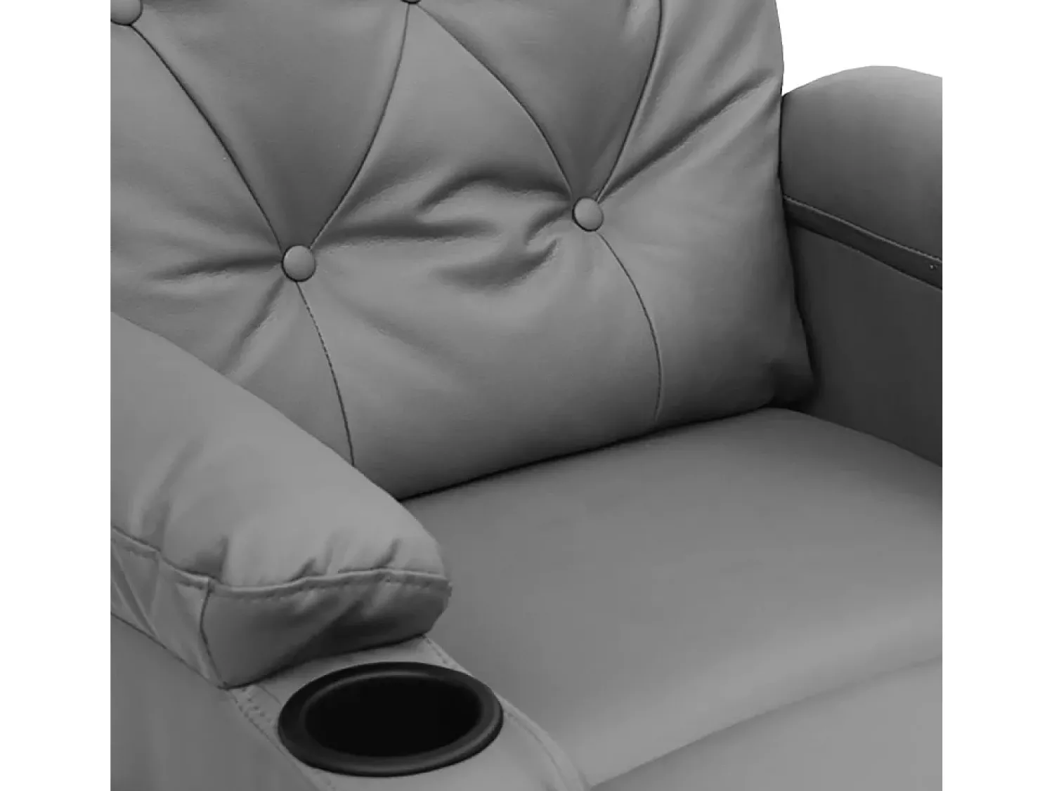 Poltrona* Poltrona Confortável | Poltrona reclinável elétrica couro artificial SHL870497 Cinzento