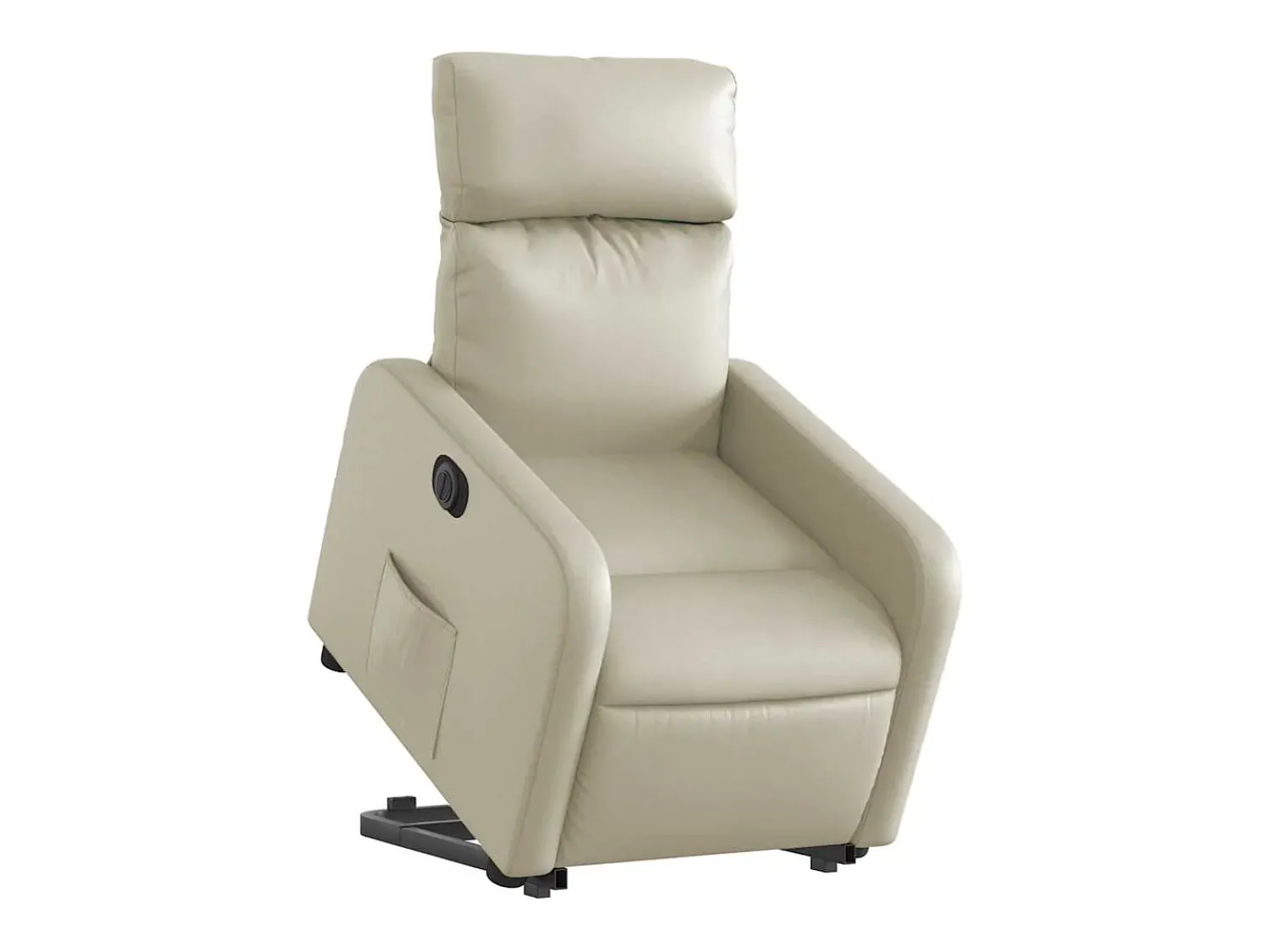 Poltrona Confortável | Poltrona reclinável elevatória elétrica couro artificial SHL458600^ Poltrona