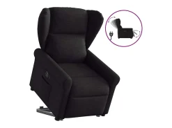 Poltrona| Poltrona Confortável | Poltrona reclinável elevatória elétrica tecido SHL869844 Preto