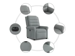 Poltrona* Poltrona Confortável | Poltrona reclinável elétrica tecido -claro SHL338789 Cinzento