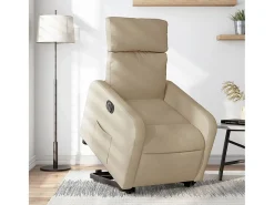 Poltrona* Poltrona Confortável | Poltrona reclinável elevatória elétrica tecido cor SHL152295 Creme