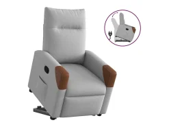 Poltrona| Poltrona Confortável | Poltrona reclinável elevatória tecido -nublado SHL47280 Cinzento