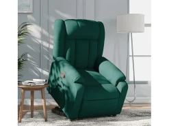 Poltrona| Poltrona Confortável | Poltrona reclinável elevatória tecido verde-escuro SHL493650 Verde pinho