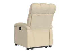 New Poltrona Confortável | Poltrona reclinável elevatória elétrica tecido cor SHL451929 Creme