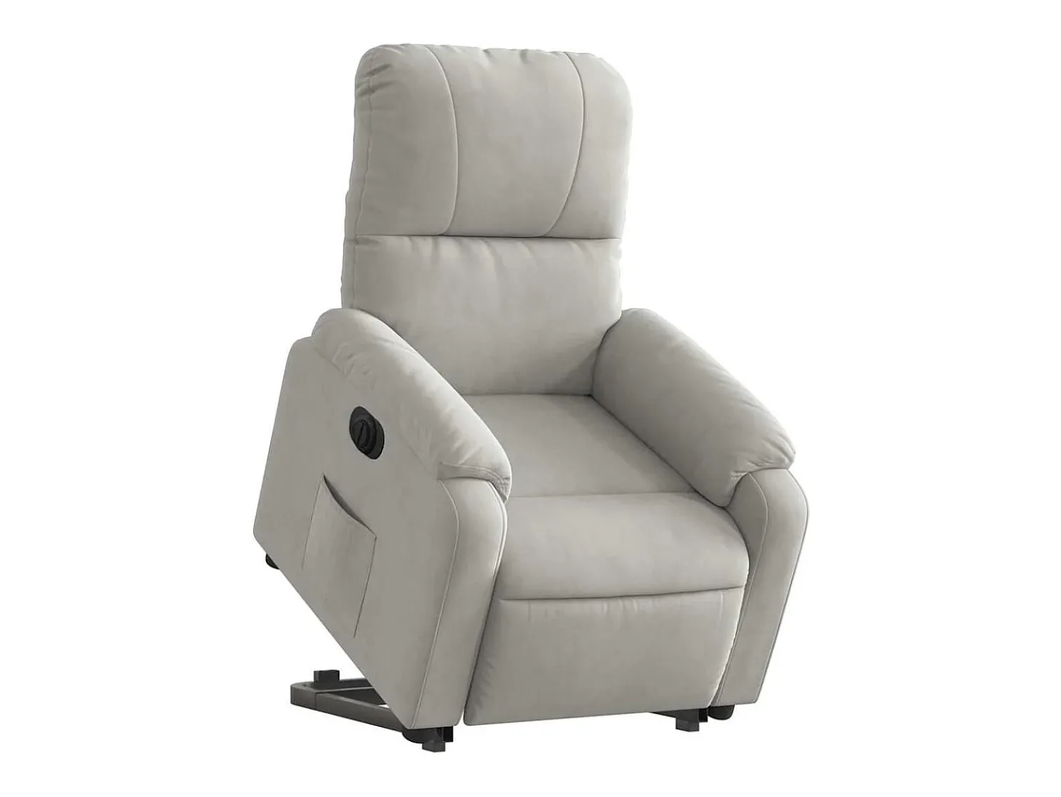 Poltrona* Poltrona Confortável | Poltrona reclinável elevatória elétrica microfibra cinza-claro SHL95356 Cinzento