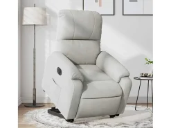 Poltrona* Poltrona Confortável | Poltrona reclinável elevatória elétrica microfibra cinza-claro SHL95356 Cinzento