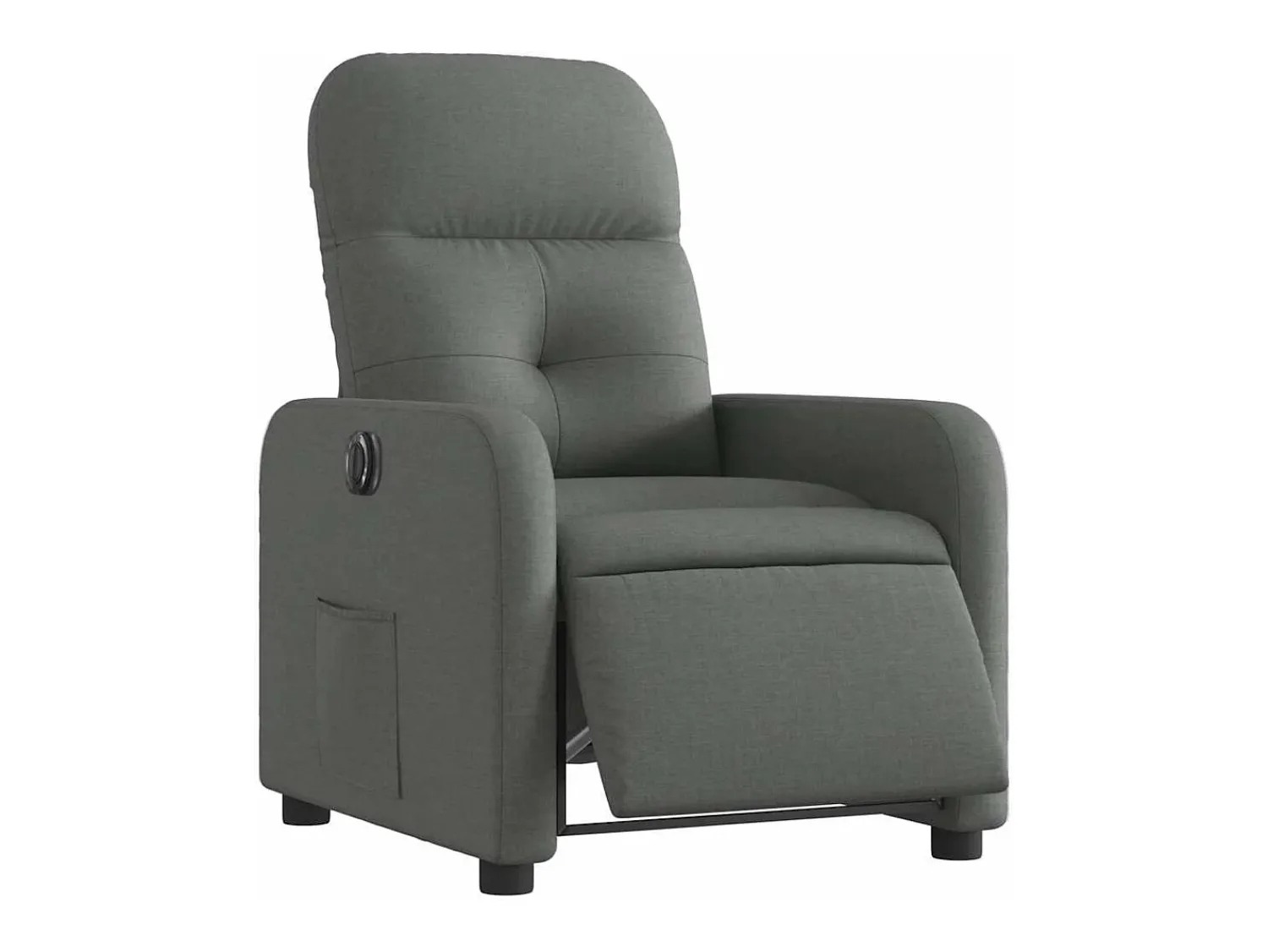Clearance Poltrona Confortável | Poltrona reclinável elétrica tecido cinzento-escuro SHL636062 Cinza antracite