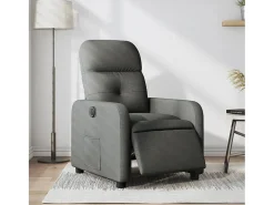 Clearance Poltrona Confortável | Poltrona reclinável elétrica tecido cinzento-escuro SHL636062 Cinza antracite