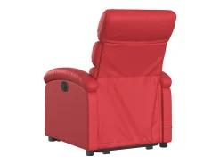 Poltrona Confortável | Poltrona reclinável elevatória couro artificial SHL47480 Vermelho