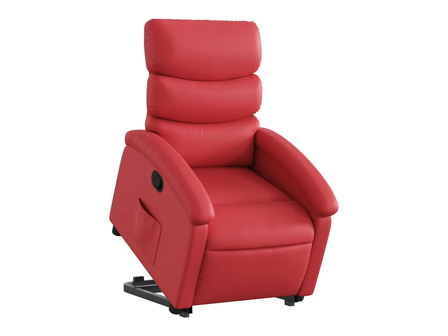 Poltrona Confortável | Poltrona reclinável elevatória couro artificial SHL47480 Vermelho