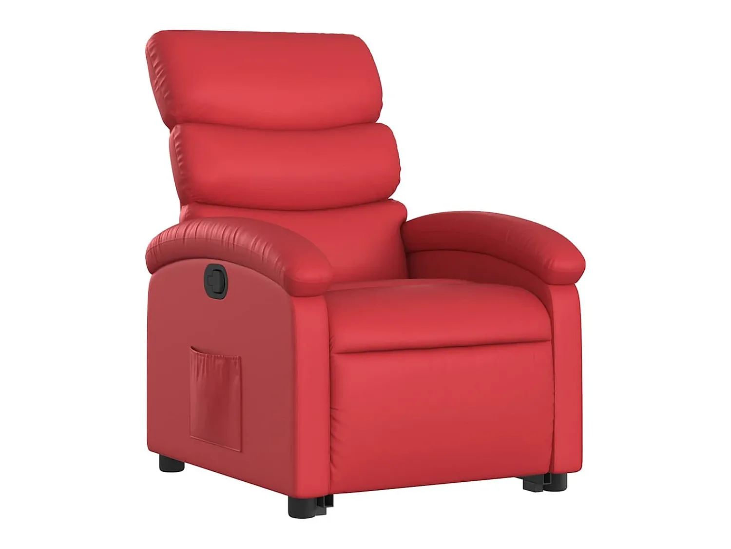 Poltrona Confortável | Poltrona reclinável elevatória couro artificial SHL47480 Vermelho