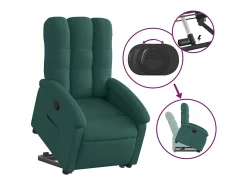 Poltrona* Poltrona Confortável | Poltrona reclinável elevatória tecido verde-escuro SHL813850 Verde pinho