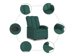 Poltrona* Poltrona Confortável | Poltrona reclinável elevatória tecido verde-escuro SHL813850 Verde pinho