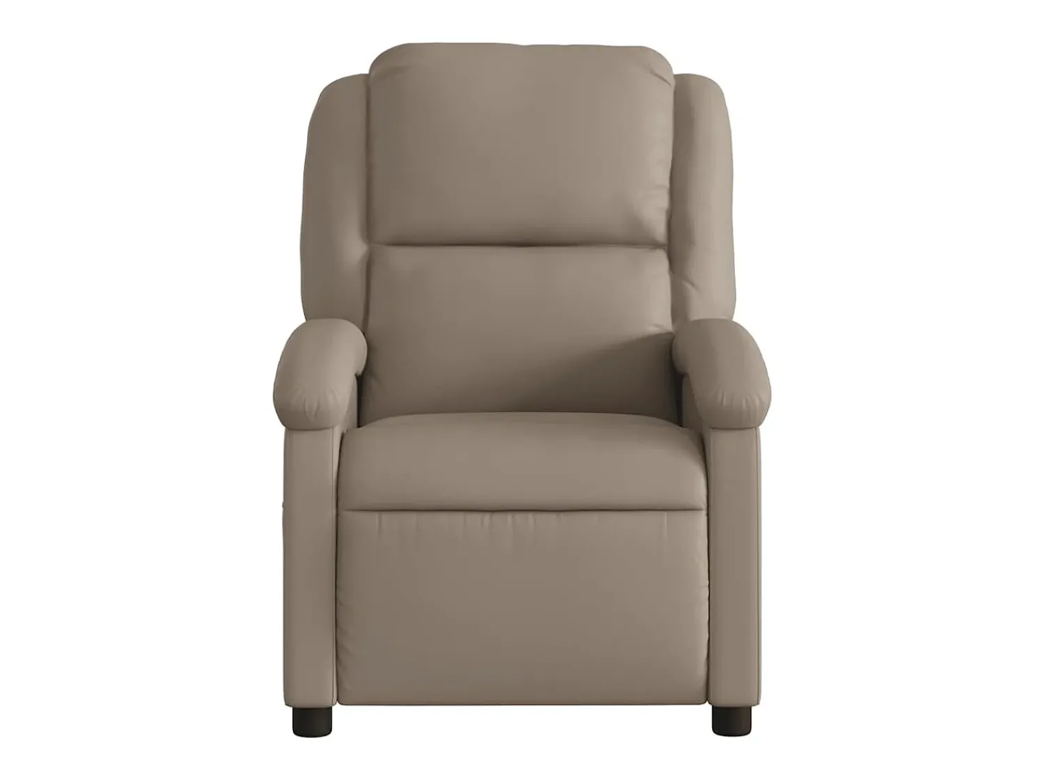 Clearance Poltrona Confortável | Poltrona reclinável elétrica couro artificial cor cappuccino SHL58206 Castanho