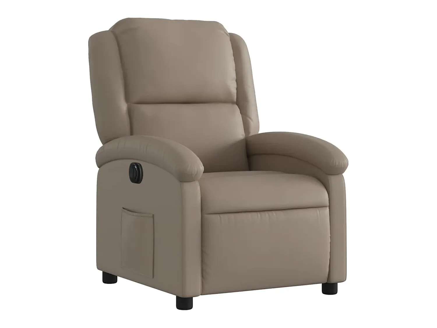 Clearance Poltrona Confortável | Poltrona reclinável elétrica couro artificial cor cappuccino SHL58206 Castanho