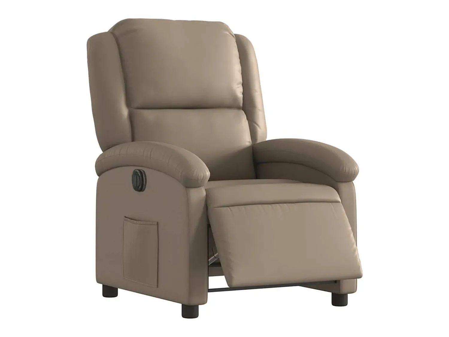 Clearance Poltrona Confortável | Poltrona reclinável elétrica couro artificial cor cappuccino SHL58206 Castanho