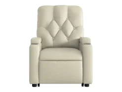Poltrona* Poltrona Confortável | Poltrona reclinável elevatória couro artificial cor SHL741925 Creme