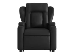 New Poltrona Confortável | Poltrona reclinável elevatória elétrica couro artificial SHL498629 Preto