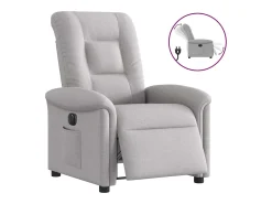 Poltrona| Poltrona Confortável | Poltrona reclinável elétrica tecido -nublado SHL648259 Cinzento