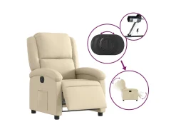 Poltrona| Poltrona Confortável | Poltrona reclinável elétrica tecido cor SHL45925 Creme