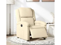 Poltrona| Poltrona Confortável | Poltrona reclinável elétrica tecido cor SHL45925 Creme