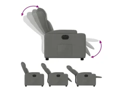 Poltrona* Poltrona Confortável | Poltrona reclinável elétrica tecido cinzento-escuro SHL492003 Cinza antracite