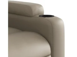 Poltrona| Poltrona Confortável | Poltrona reclinável elétrica couro artificial cor cappuccino SHL398454 Castanho