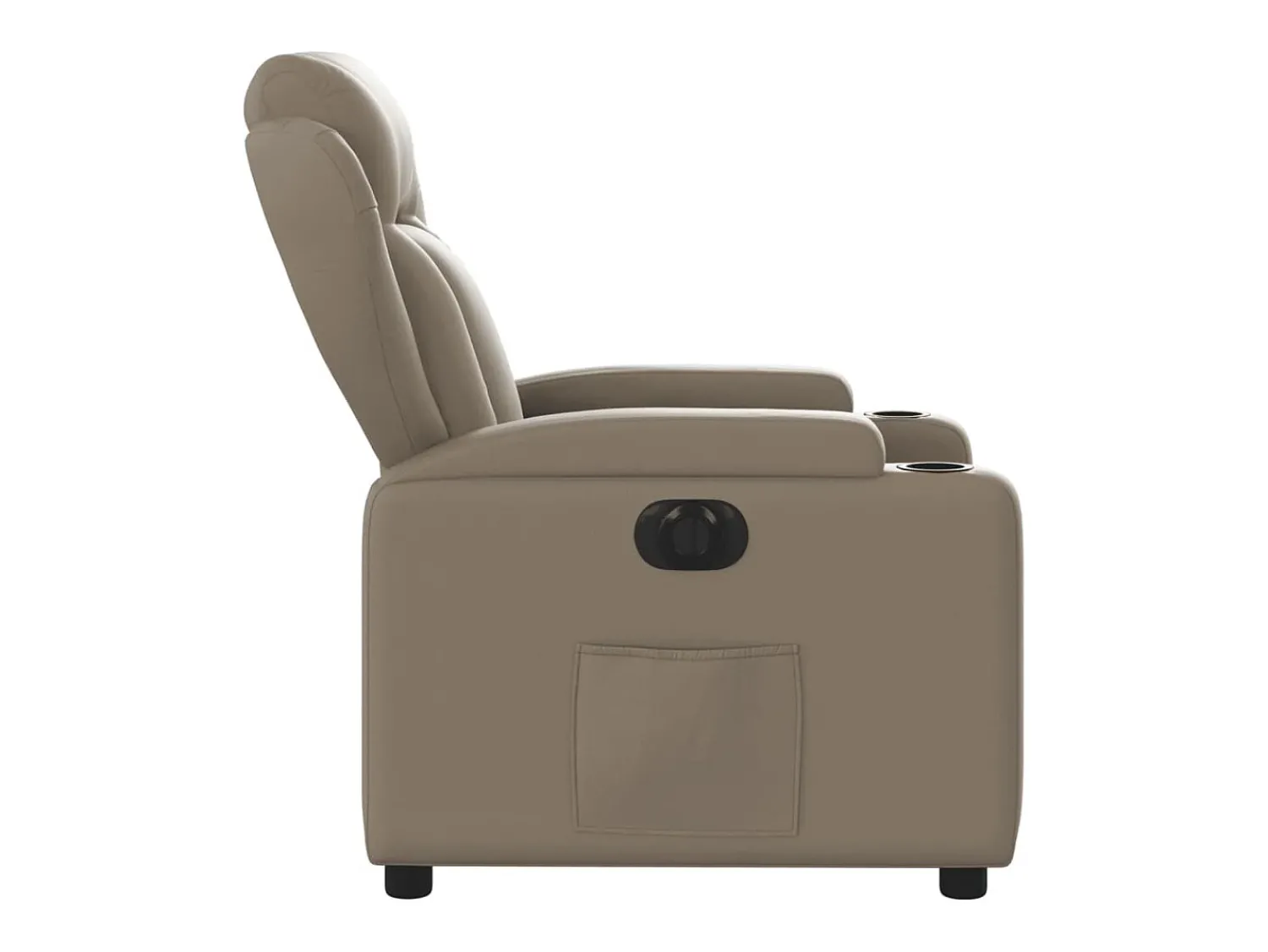Poltrona| Poltrona Confortável | Poltrona reclinável elétrica couro artificial cor cappuccino SHL398454 Castanho