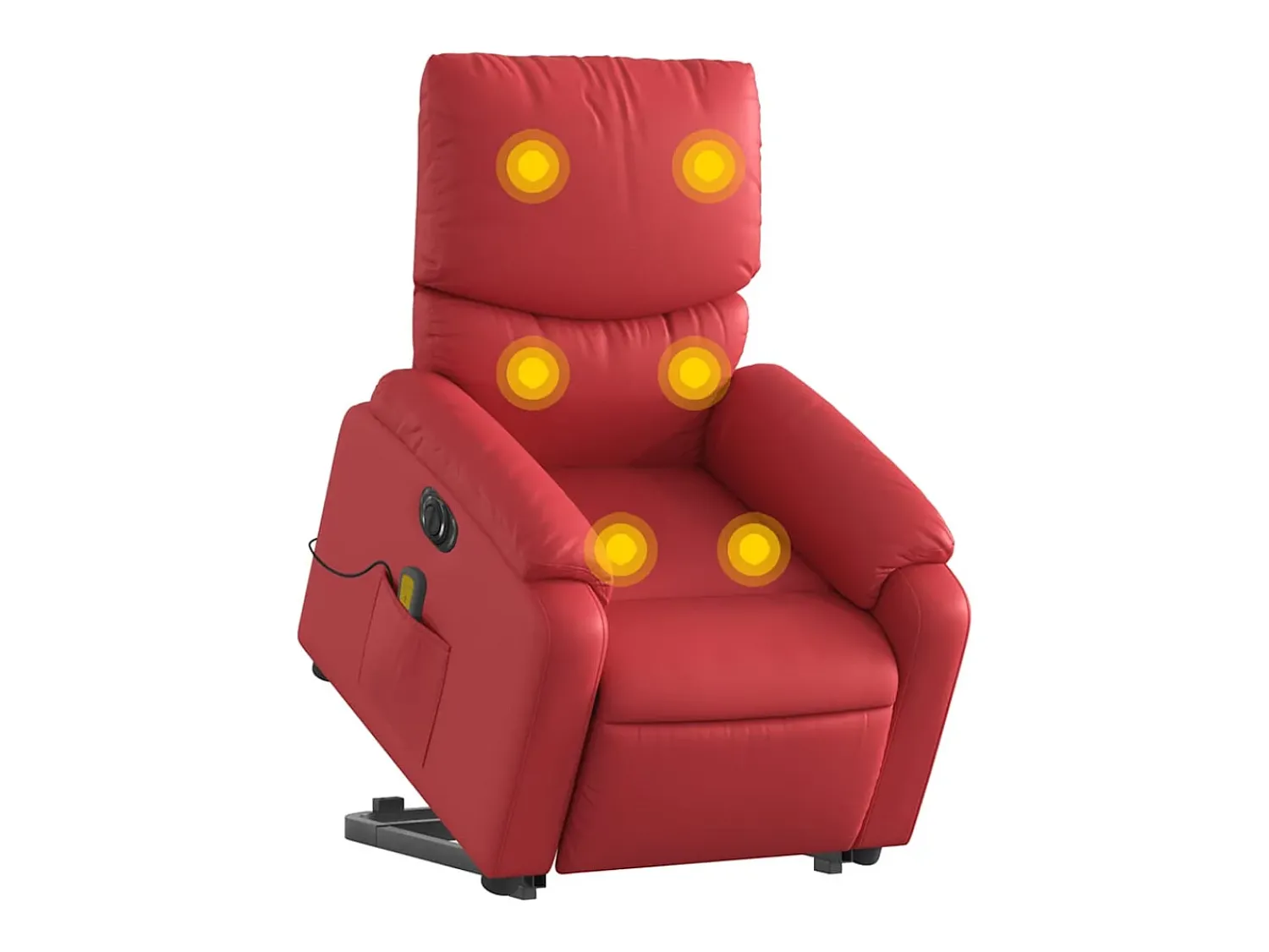 Poltrona* Poltrona Confortável | Poltrona reclinável elevatória elétrica couro artif. SHL152408 Vermelho