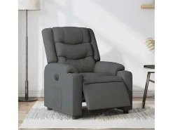 Hot Poltrona Confortável | Poltrona reclinável elétrica tecido cinzento-escuro SHL425524 Cinza antracite
