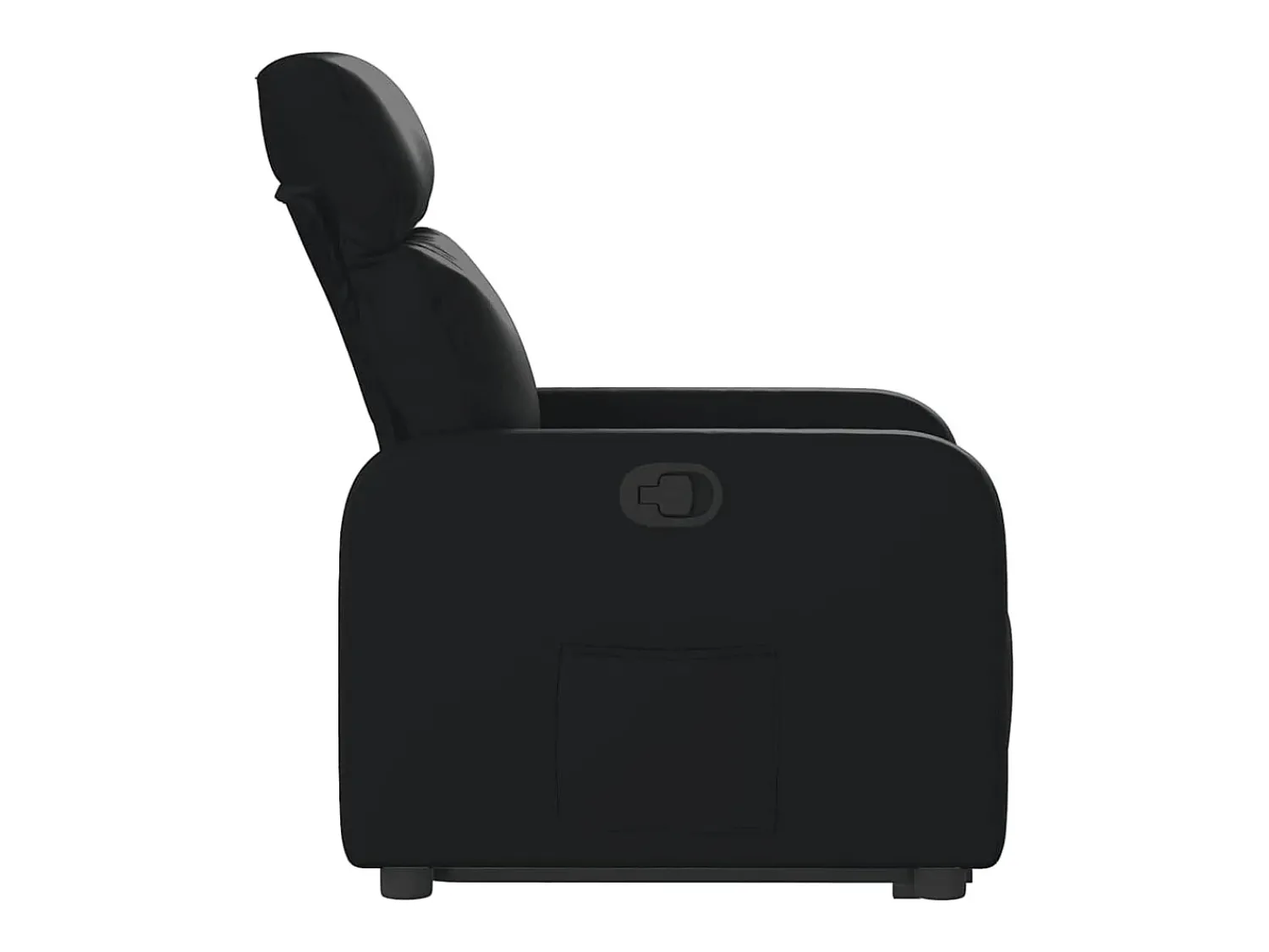 Poltrona Confortável | Poltrona reclinável elevatória couro artificial SHL444801 Preto