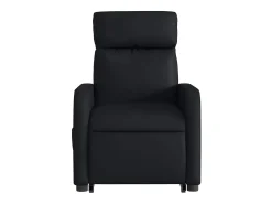 Poltrona Confortável | Poltrona reclinável elevatória couro artificial SHL444801 Preto