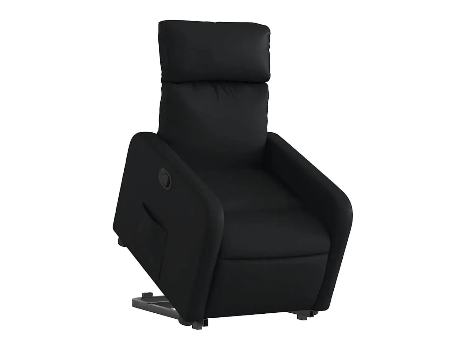 Poltrona Confortável | Poltrona reclinável elevatória couro artificial SHL444801 Preto