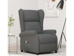 Poltrona| Poltrona Confortável | Poltrona reclinável elétrica tecido cinza-escuro SHL343372 Cinza antracite