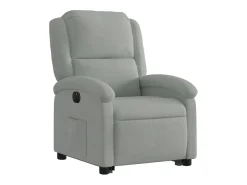 Poltrona| Poltrona Confortável | Poltrona reclinável elevatória elétrica veludo -claro SHL262547 Cinzento