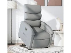 Poltrona Confortável | Poltrona reclinável elevatória tecido -claro SHL492908 Cinzento