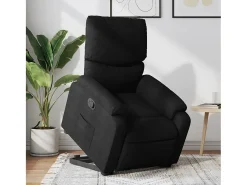 Poltrona* Poltrona Confortável | Poltrona reclinável elevatória tecido SHL117954 Preto