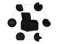 Poltrona* Poltrona Confortável | Poltrona reclinável elevatória tecido SHL117954 Preto