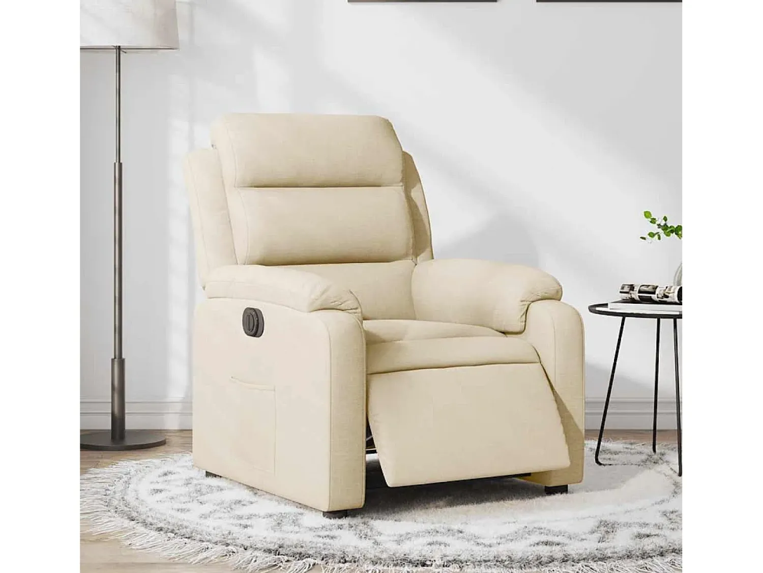 Poltrona Confortável | Poltrona reclinável elétrica tecido cor SHL81493^ Poltrona