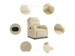 Poltrona Confortável | Poltrona reclinável elétrica tecido cor SHL81493^ Poltrona